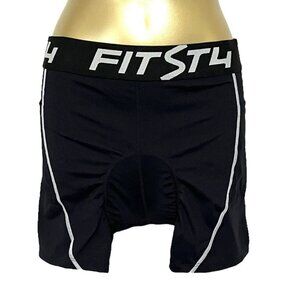 FitsT4 Padded Bike Shorts Shape Tough Comfort Black Mens Size L Large NWT New